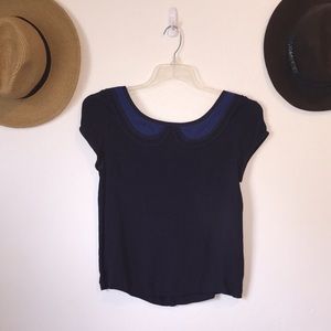 American Eagle • faux collar blouse